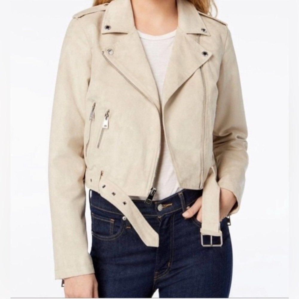 Levi's Beige Suede Moto Jacket